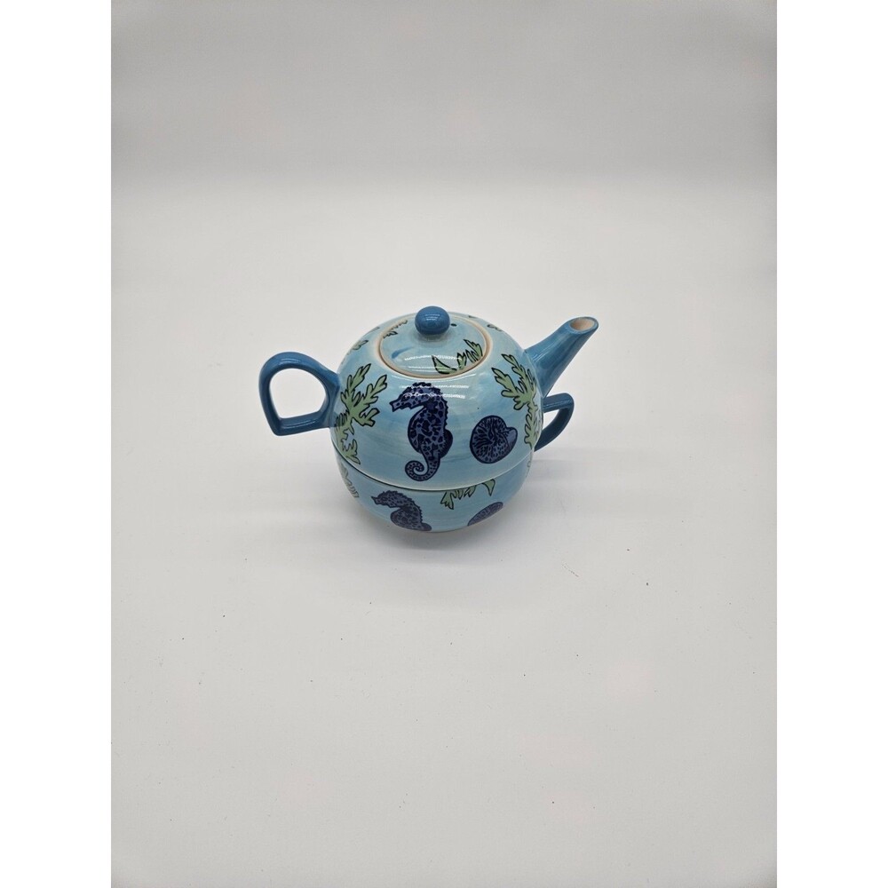 Yokohama Studio Blue Seahorse Tea Set